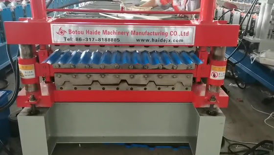 Ibr 686 And Corrugated 762 Double Layer Roll Forming Machine For Roof And Wall