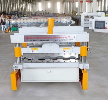 Roof Use and Colored Steel Tile Type glazed roof panel roll forming machine